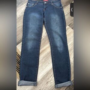 GOGO STAR dark wash straight leg skinny jeans size 7
